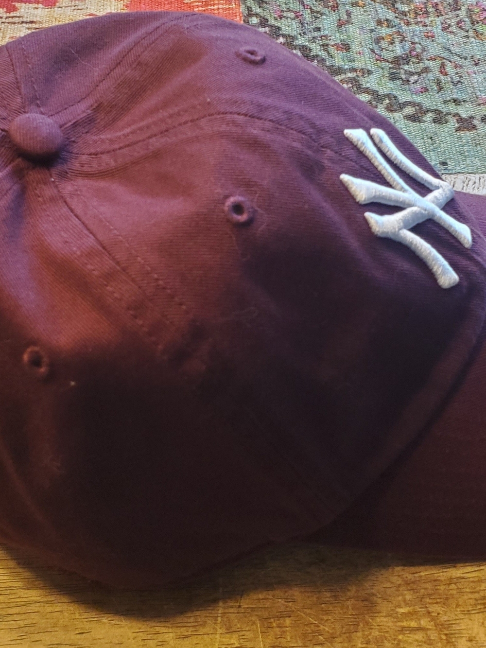 '47 Brand New York Yankees MLB Burgundy One Size Adjustable Clean Up Cap, NEW!! - Picture 2 of 8